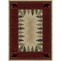 Sleep Ez Hearthside Four Corners Red Rectangle Area Rug - Red - 5 ft. 3 in. x 7 ft. 3 in. SL3636294
